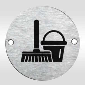 Modric® ‘Cleaners' Mop & Bucket Graphic’ 76mm Sign