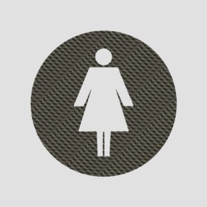 Carbon Fibre Self Adhesive ‘Female’ 76mm Sign